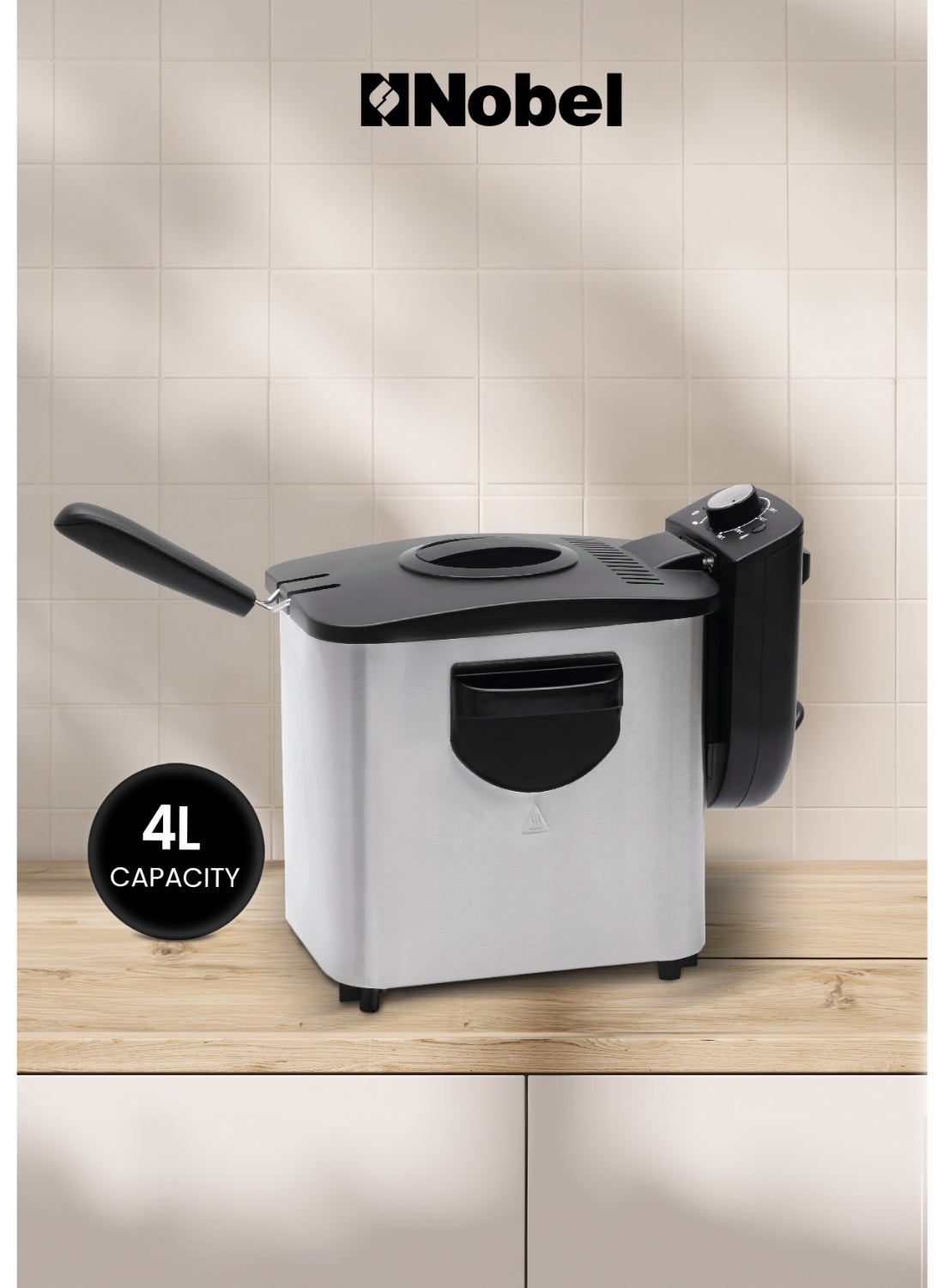 Deep Fryer with 700g Frying Capacity, Detachable Enamel…