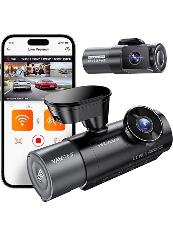 Vantrue N5S 4 Channel WiFi 360 Degree Dash…
