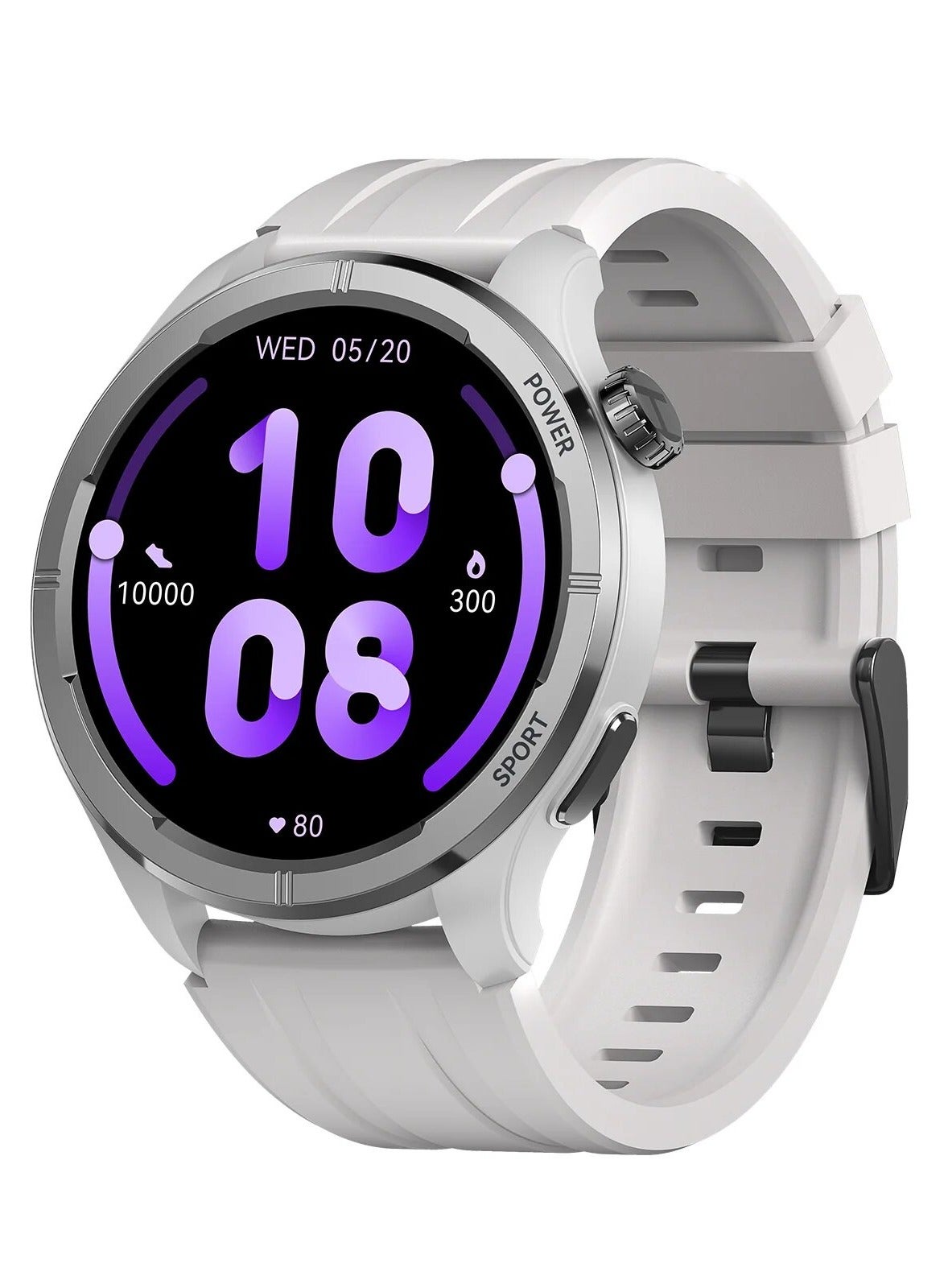 Compare Smart Watch for Men, 1.53 HD Display, Smart Message Notifications, Health Monitoring, Bluetooth 5.3 Connection, 150+ Watch Faces, 127 Workout Modes and 7 Days Long Battery Life Solar Neo HF008 Silver at KSA Price