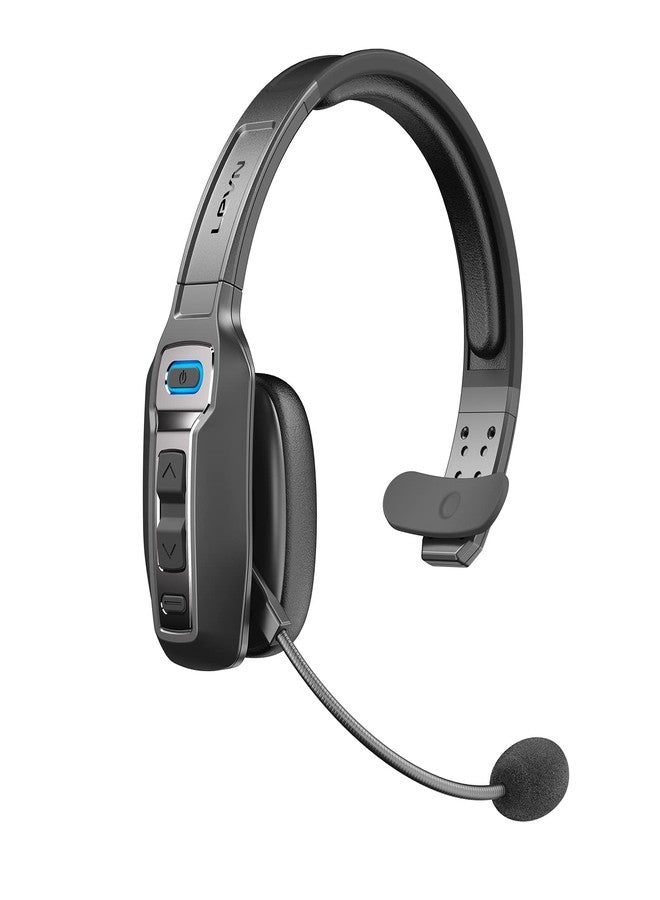Compare LEVN Bluetooth Headset with Microphone, Trucker Bluetooth Headset with AI Noise Cancelling & Mute Button, Wireless OnEar Headphones 60 Hrs Working Time, for Trucker Home Office Remote Work Zoom at KSA Price