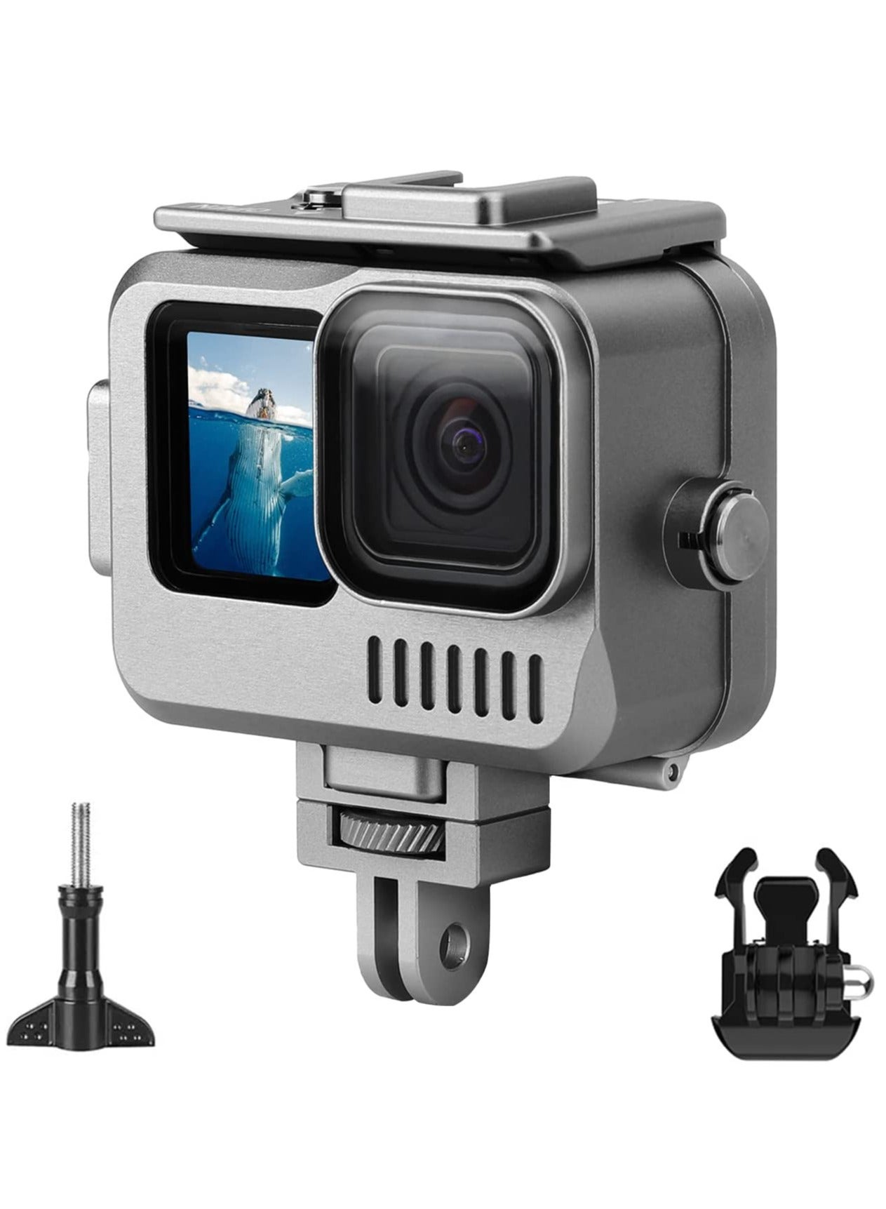 Compare Aluminum Waterproof Housing for GoPro Hero 11109 Black  131FT Underwater Dive Case with Dual Cold Shoes for Enhanced Protection and Versatility. at KSA Price