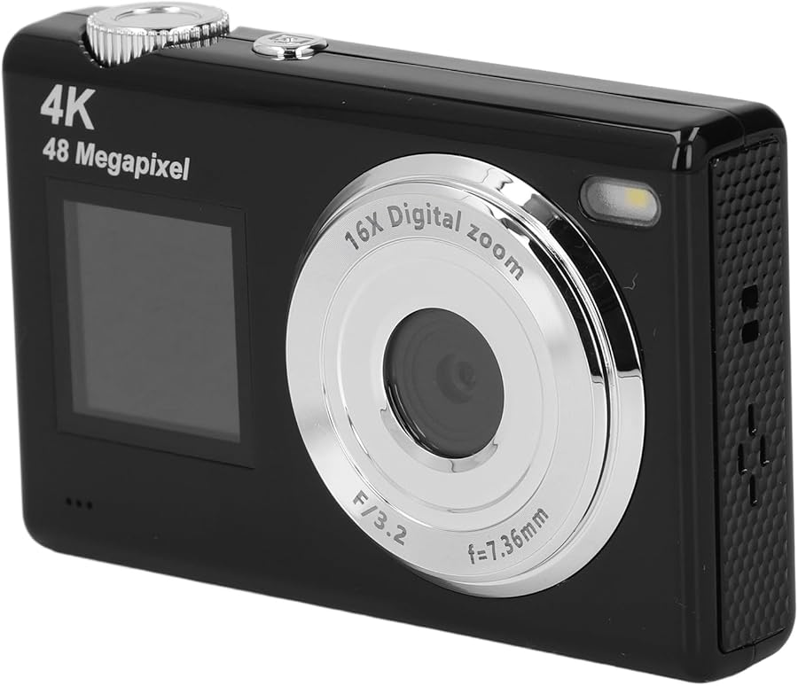 Asixxsix 4K 48MP Compact Digital Camera 16X…