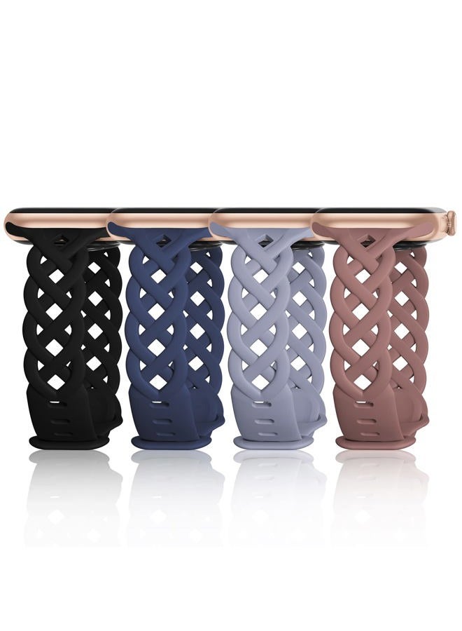 Compare Vs Compatible with Apple Watch Band 40mm 38mm 41mm 44mm 45mm 46mm 42mm Women Floral Breathable Braided Lace Thin Sport Strap Replacement Wristbands for iWatch SE Series 10 9 8 7 6 5 4 3 ultra 2 at KSA Price