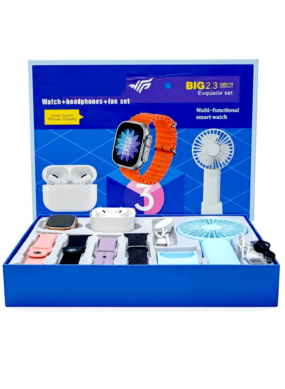 Compare 3in1 Smart Watch Set at KSA Price