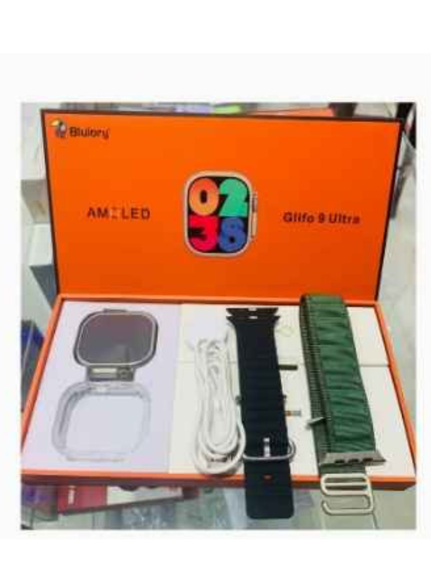 Compare Glifo 9 Ultra Smartwatch Bluetooth Call Waterproof Sports Fitness Watch at KSA Price