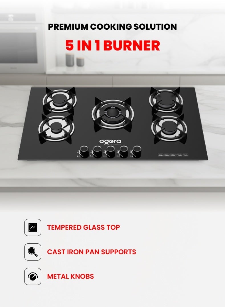 5 in 1 Built-In Gas Hob with Triple…