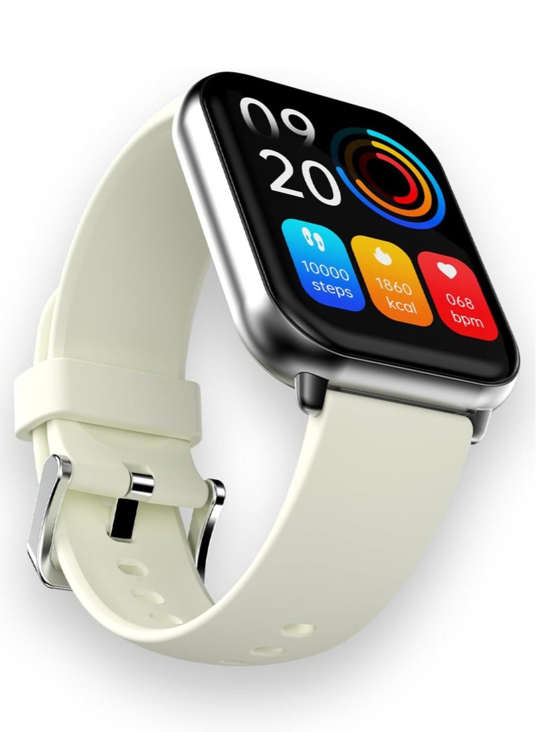 Compare Zone 2 Bluetooth Calling Smart Watch, Silver White at KSA Price