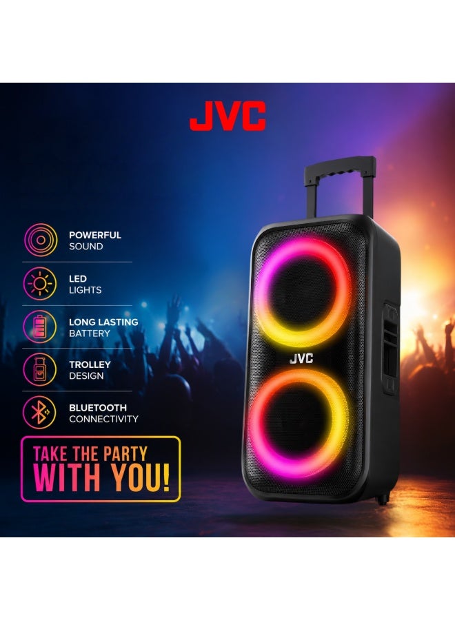 JVC Portable Bluetooth Trolley Party Speaker | 1200W…
