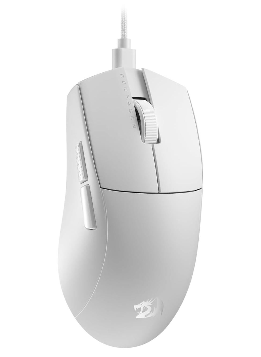 Compare K1NG M724 Wired Gaming Mouse, 42G UltraLight 12,400 Max DPI Optical Gaming Mouse with 5 Programmable Buttons, Ergonomic Natural Grip Build, Software Supports DIY Keybinds & DPI, White at KSA Price