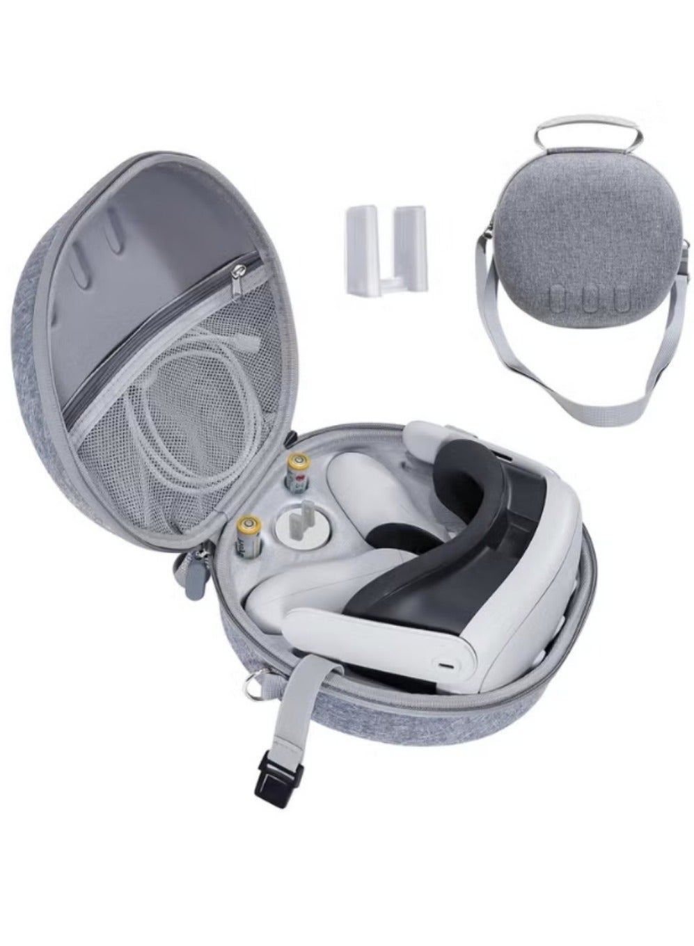 Compare Waterproof Hard Carrying Case for Meta Oculus Quest 3 VR Gaming Headset and Touch Controllers nd Other Accessories Shockproof Carrying Bag Organizer Case with Mesh Pocket Suitable for Travel and Home StorageGrey at KSA Price