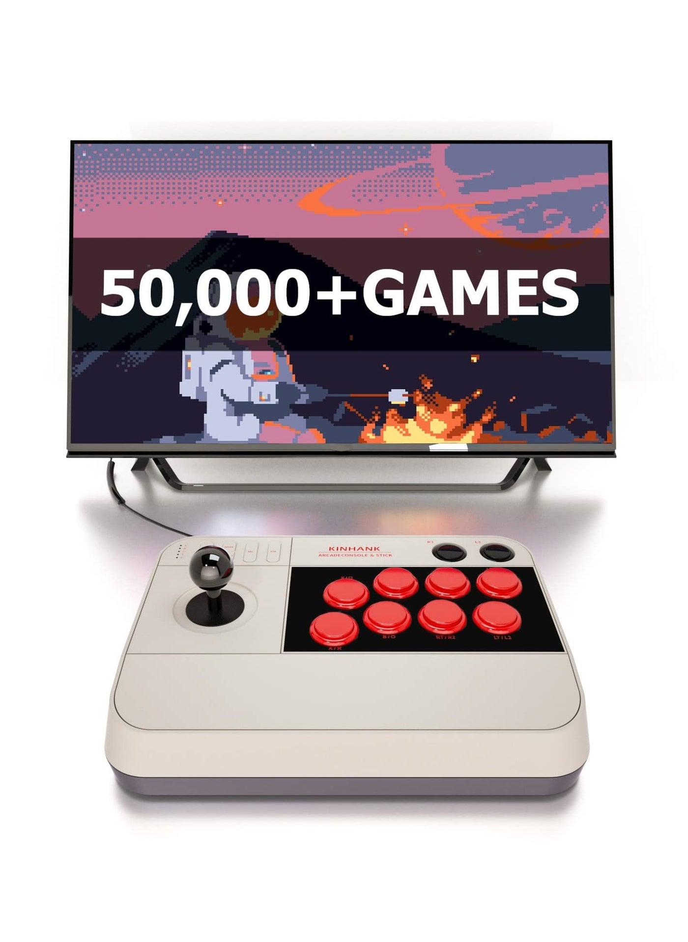 Compare Super Arcade Game Console, Retro Game Console,50000+Games, AllAround 3D Joysticks, Arcade Game Machine, Support Custom Buttons,EmuELEC 4.5Android 9.0 CoreE 256G TF Card at KSA Price
