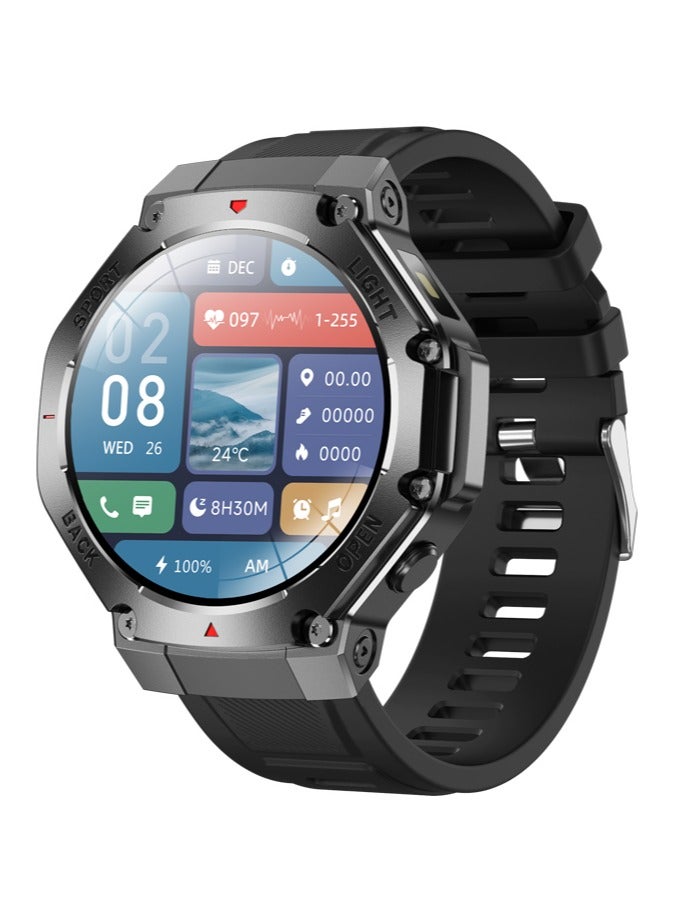 Compare Mens Smartwatch Sports Watch Waterproof Realtime Information Push Health Monitoring Multiple Sports Modes Bluetooth Calling Compass Navigation TR3MAX Black at KSA Price