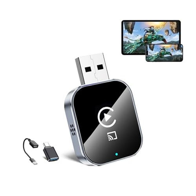 Compare Wireless Carplay Adapter For Android Auto 3 In 1 Airplay Mirror Link Adapter MultiUser Seamless Connection Converts Wired To Wireless Carplay Adapter No Latency From Ios 10+ To Screen WUsbC at KSA Price