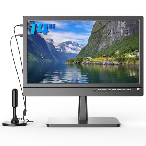 Feihe 14 inch Small Flat Screen Kitchen TV with ATSC…