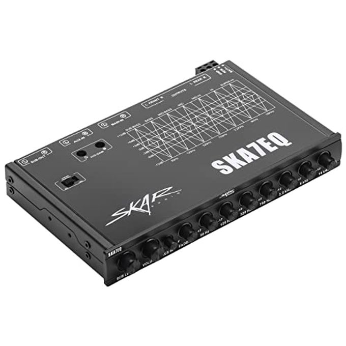 Compare Ska7Eq 7 Band 12 Din PreAmp Car Audio Graphic Equalizer With Aux Input And High Voltage Rca Outputs at KSA Price
