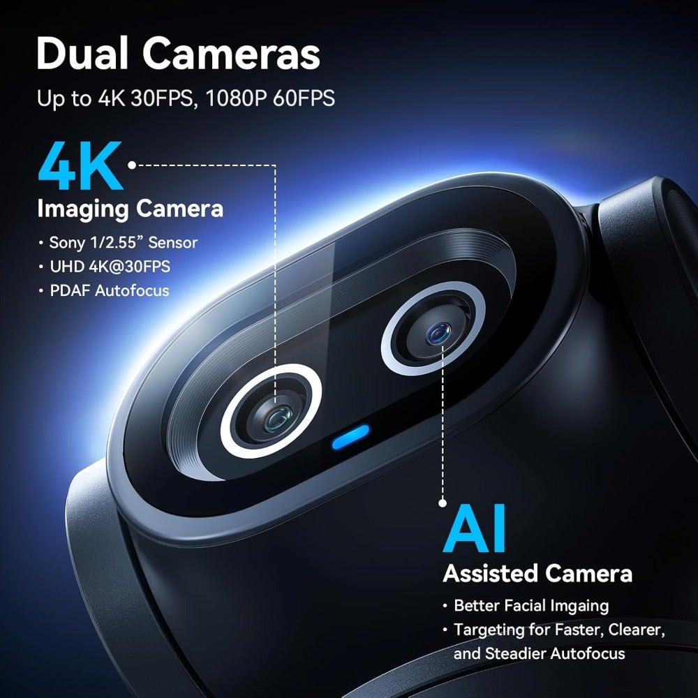 PIXY Dual-Camera AI-Powered PTZ Camera 4K, AI…