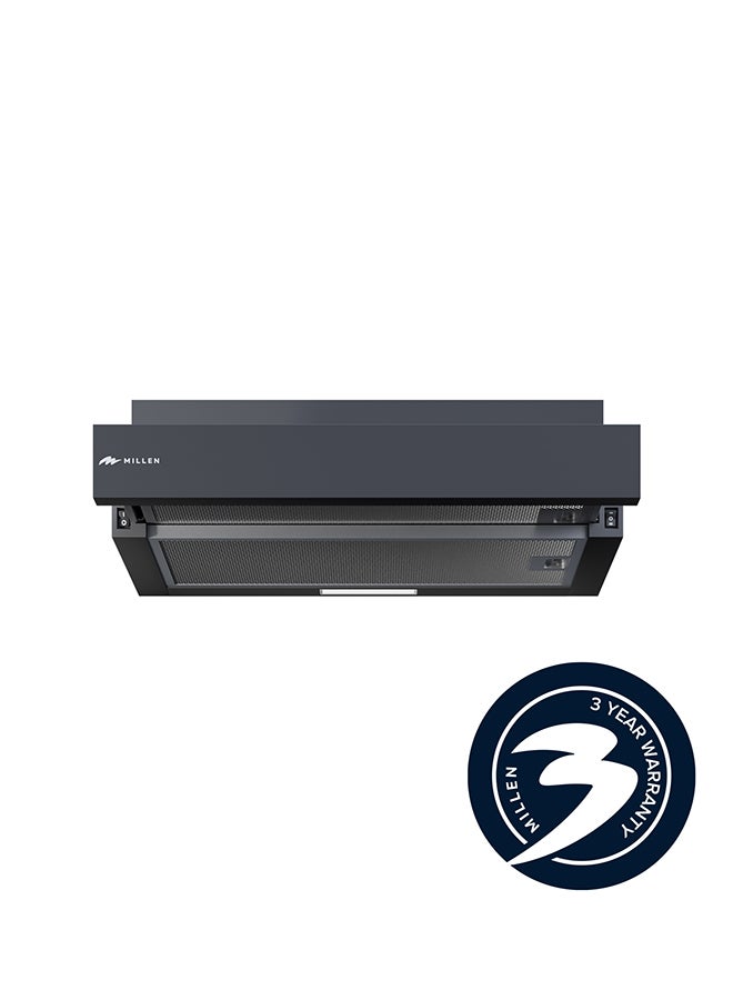 Compare MILLEN 60 cm Black SlideOut Range Hood  400 m3h – MBRHS 601 BL, 3 Years Warranty MBRHS 601 BL black at KSA Price