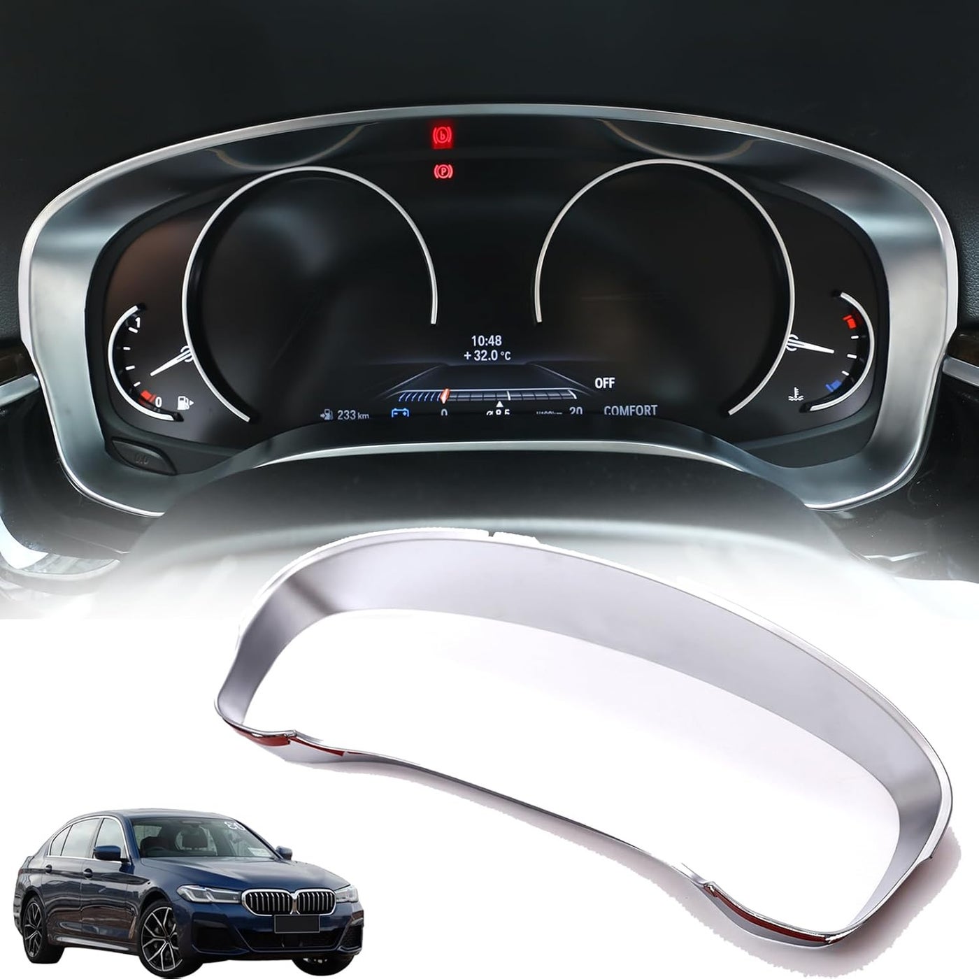 Compare Center Console Dashboard Meter Panel Frame Trim for BMW 5 Series G30 G38 20182022  ABS Chrome at KSA Price