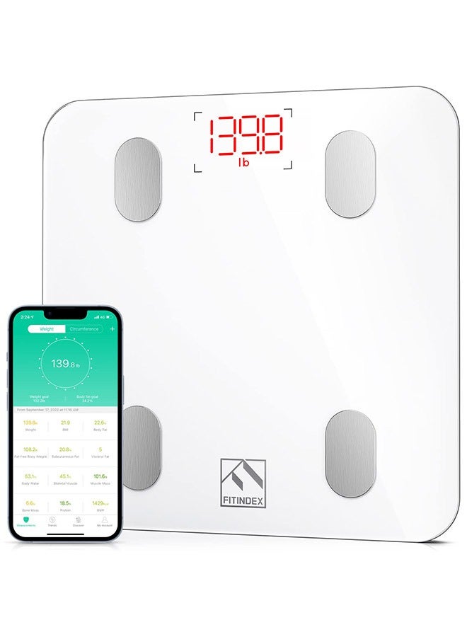Compare FITINDEX Smart Scale for Body Weighting Machine  White at KSA Price