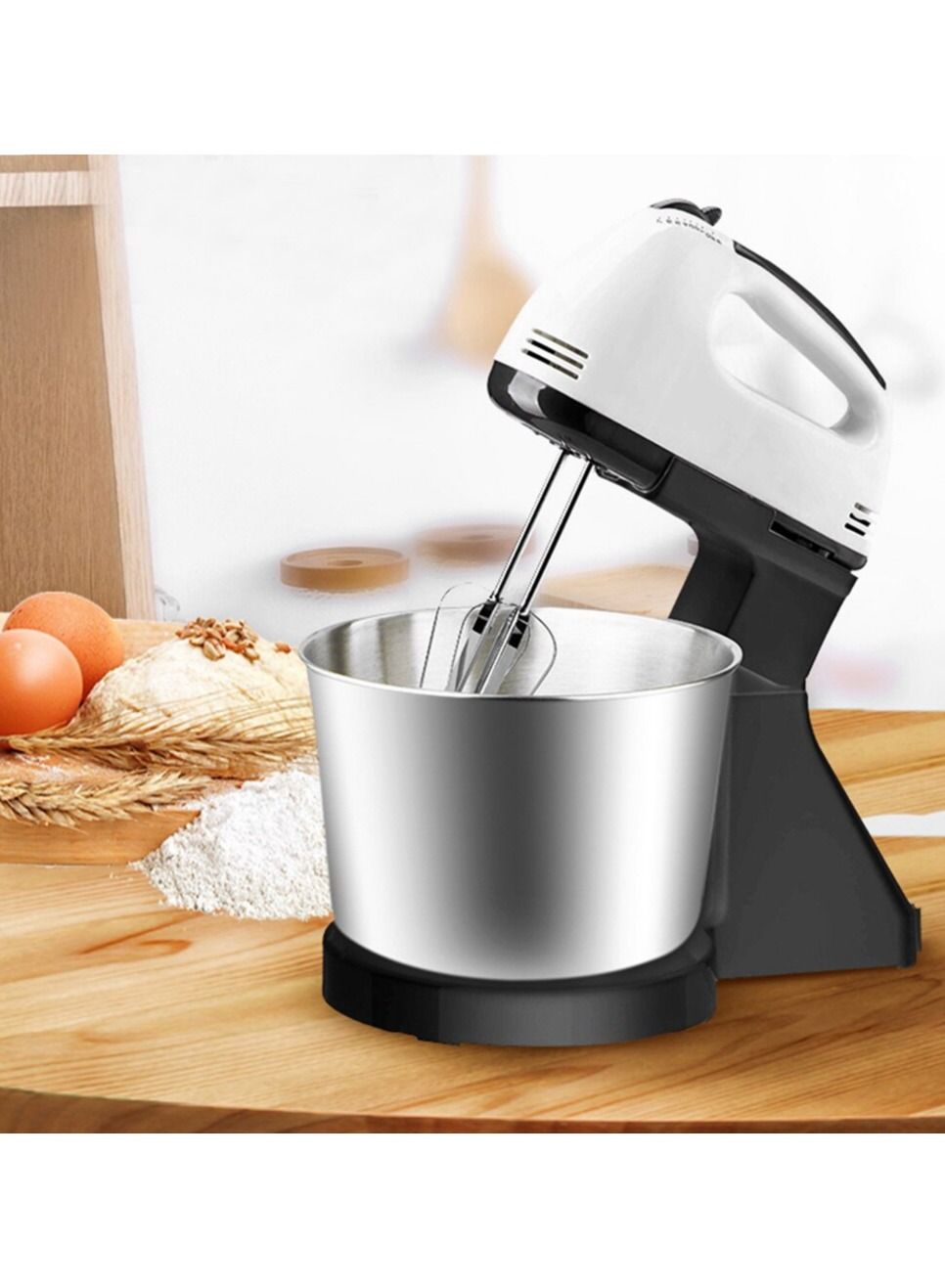 Compare Multifunctional Food Mixer Kitchen Electric Mixer Machine With Stand Stainless Steel Dough Hooks And Beating Mixer 7 Speed at KSA Price