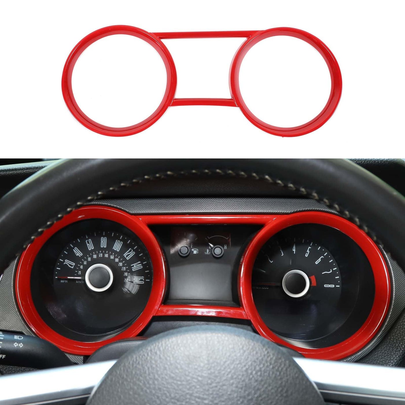 Compare Jimen Compatible with Ford Mustang 20102014 Dashboard Instrument Panel Cover Trim Ring Red at KSA Price