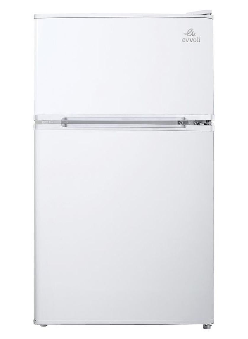 Compare Top Mount Refrigerator, 100 Liters, Adjustable Leg, Interior light, Defrost Type EVRFM100W White at KSA Price