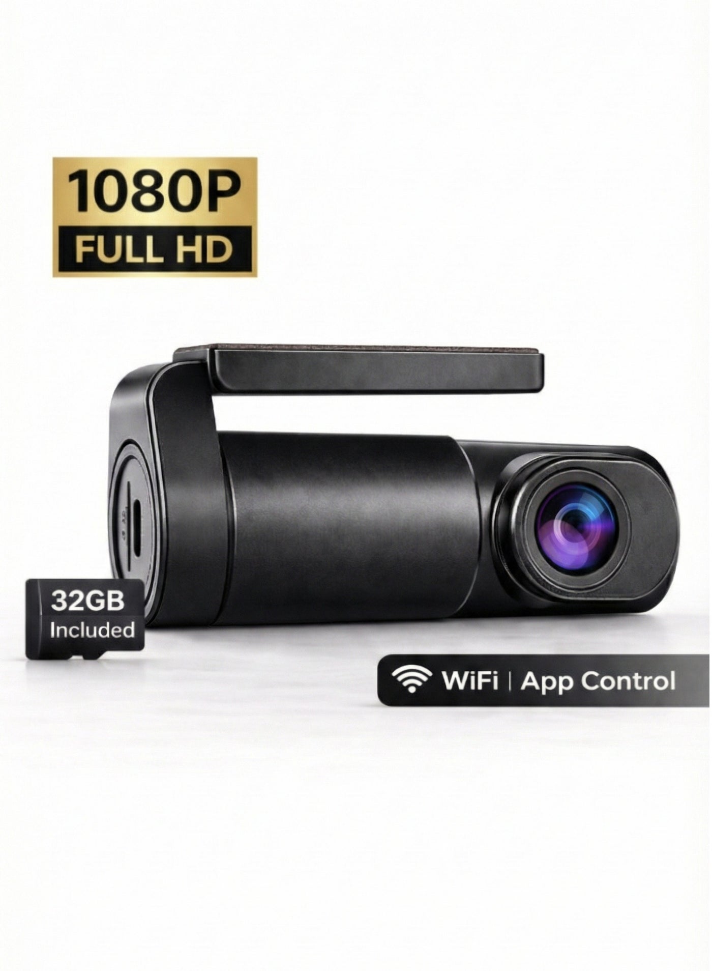 Compare Dash Cam Front 1080P FHD Front Dash Camera for Cars with APP Free 32GB Card|Night Vision|Loop Recording|Hightemperature resistant|GSensor|WDR|24H Parking Monitor|Type C at KSA Price