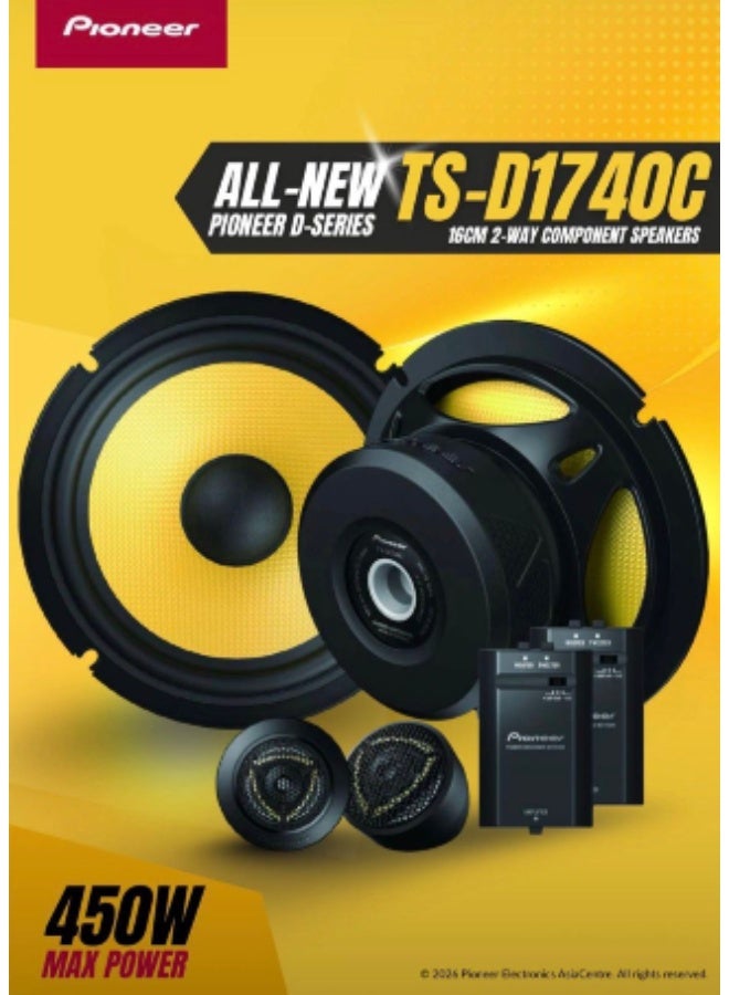 Pioneer TS-D1740C 450W MAX / 100W RMS Superior…