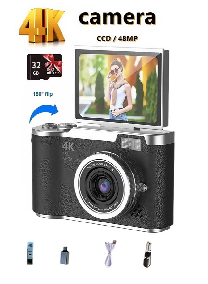 4k CCD Digital Zoom Student Digital Camera 48MP Portable…