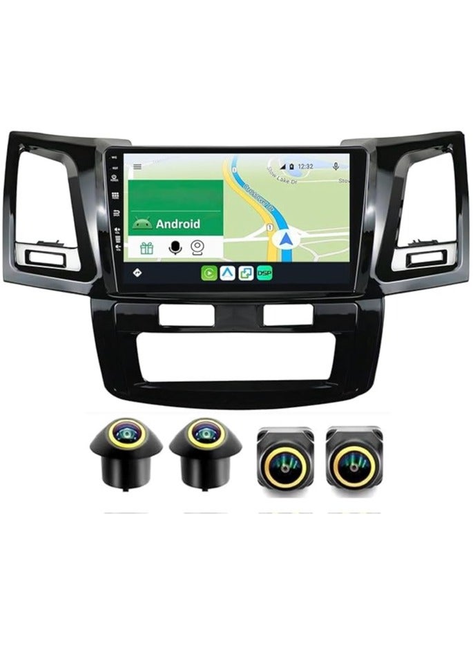 Compare Android Car Stereo for Toyota Fortuner Hilux Revo Vigo 20042015 4GB RAM 64GB ROM Support Carplay, MLink WiFi BT, Radio GPS, 9 Inch IPS.QLED, Fast interface, Touch Screen with 360D Camera Included at KSA Price