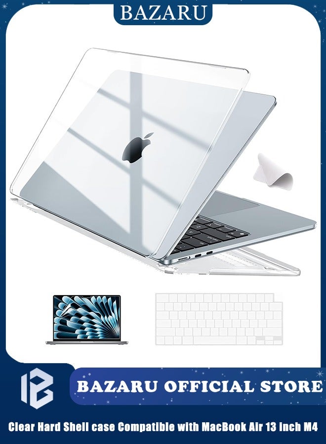 Compare Crystal Clear Hardshell Case for MacBook Air 13 M4 2025202420232022 M3 M2 A3240A3113A2681  Laptop Case with Keyboard Cover & Screen Protector and Polishing Cloth For MacBook Air 13.6 inch Case at KSA Price