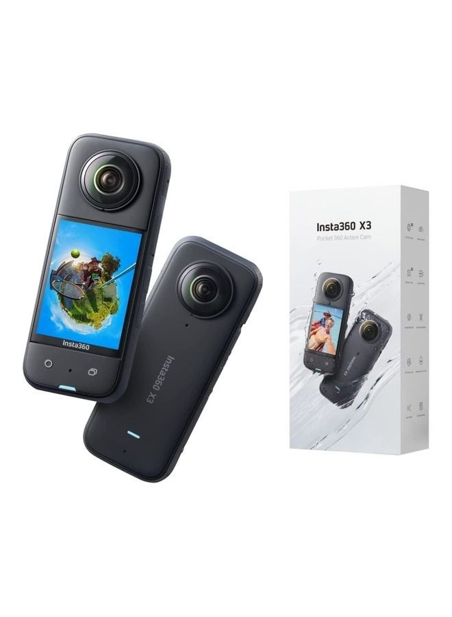 Compare Insta360 X3 Waterproof 360 Action Camera With 12 48MP Sensor 5.7K 360 Active HDR Video 72MP 360 Photo 4K Single Lens Stabilized 2.29Inch Touch Screen at KSA Price
