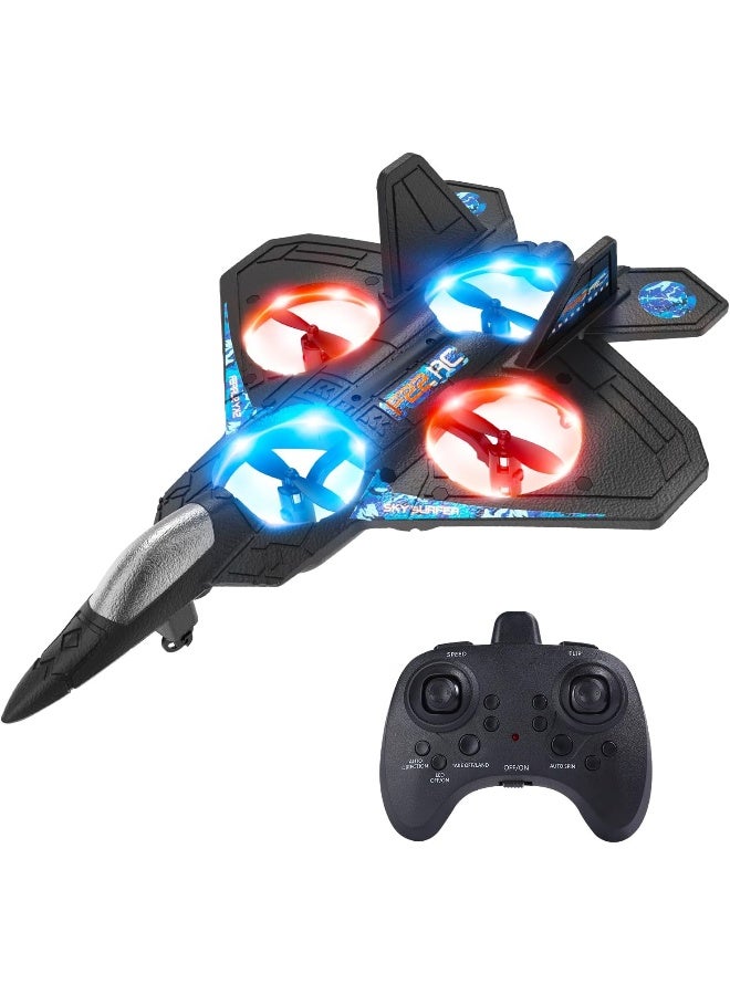 Compare HOLYFUN Form Drone RC Airplane for Kids and Beginners, Remote Control Plane Fighter Jet Helicopter with Light, Auto Hovering, 360° Flip and 2 Batteries 18Mins at KSA Price