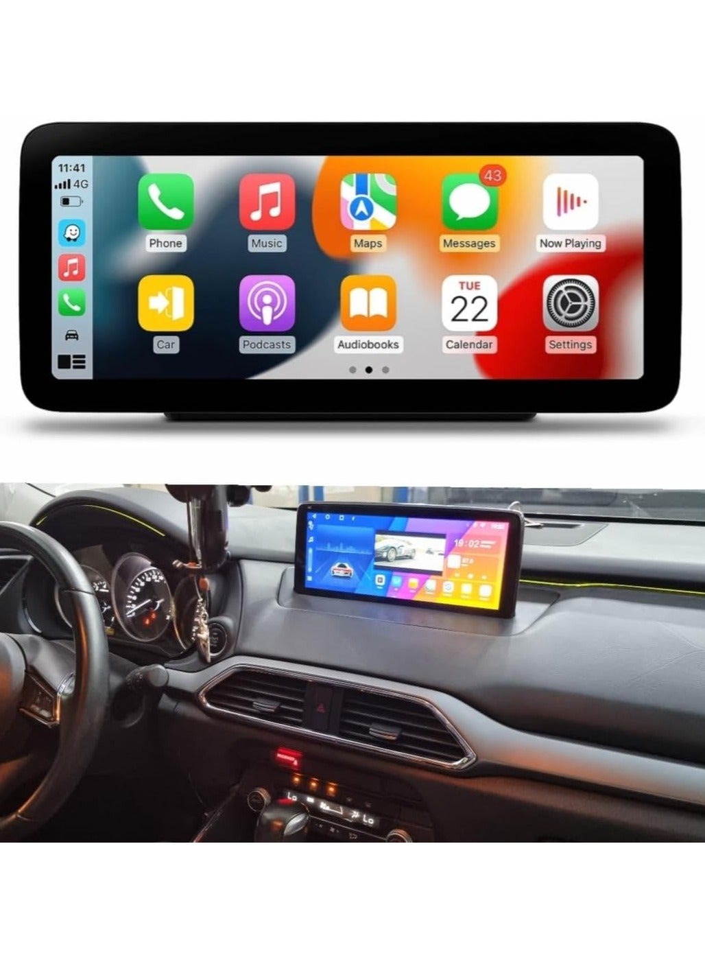 Compare Android Car Stereo Screen For Mazda CX9 Mazda CX9 20162023 Support Apple Carplay Android Auto Wireless 4GB RAM 10.25 Screen QLED Bluetooth USB SIM Card AHD Camera Included Fast Interface at KSA Price