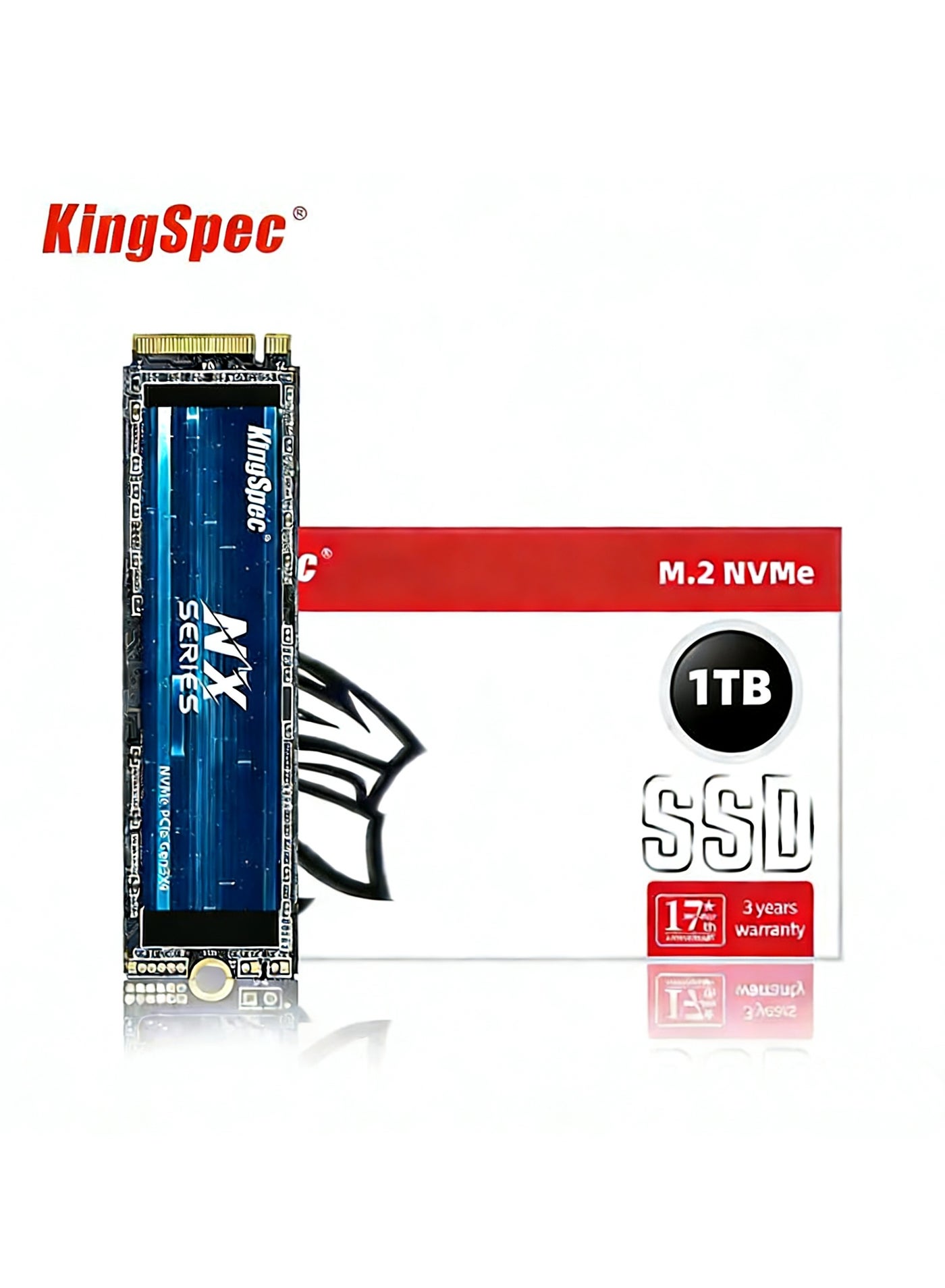 Compare KingSpec 1TB M.2 NVMe SSD Gen3x4 – NX Series HighSpeed Internal Drive with 3D NAND Flash for PC & Laptop at KSA Price