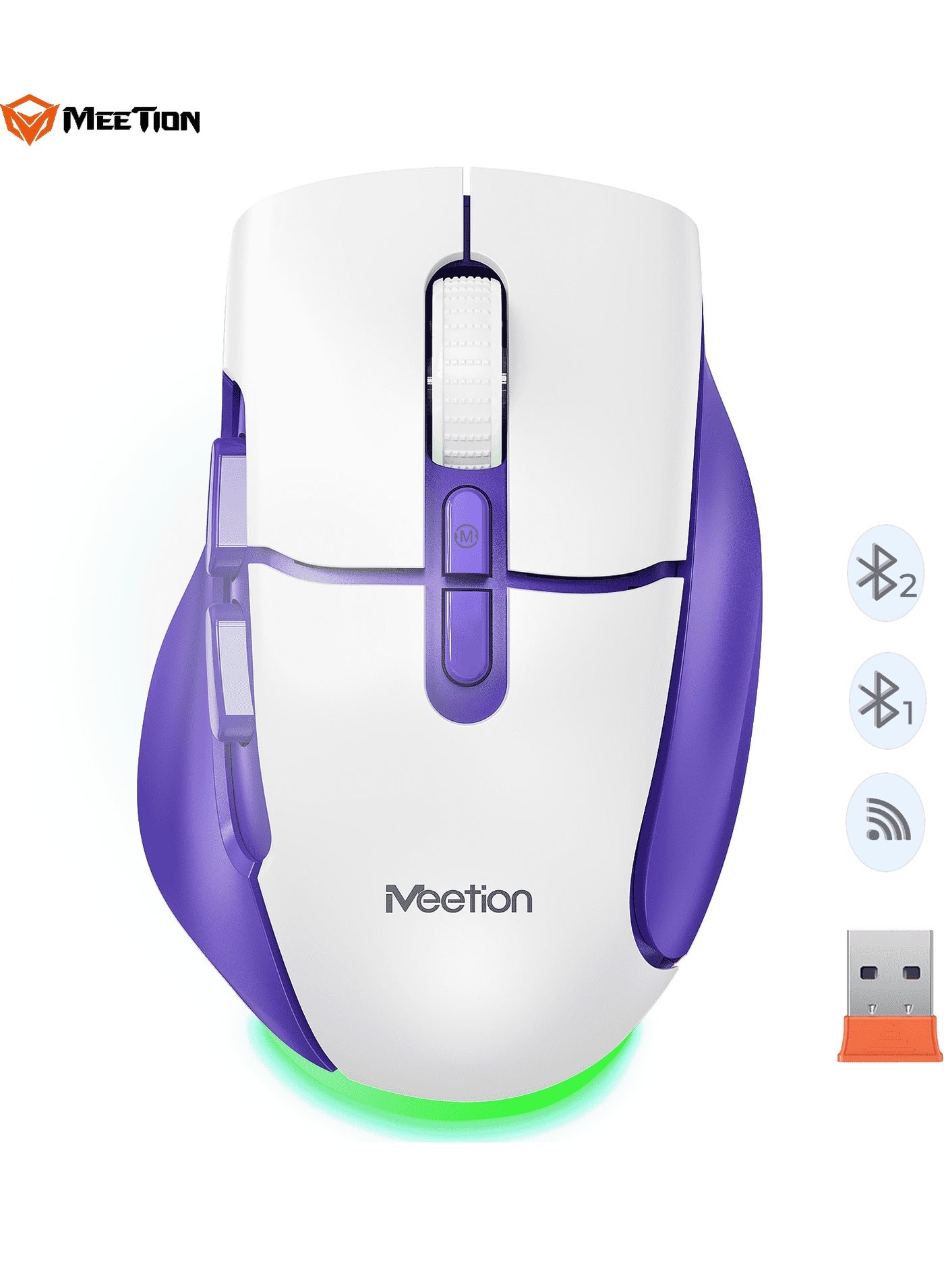 MEETION Wireless Dual-Mode Ergonomic Mouse BTM001…