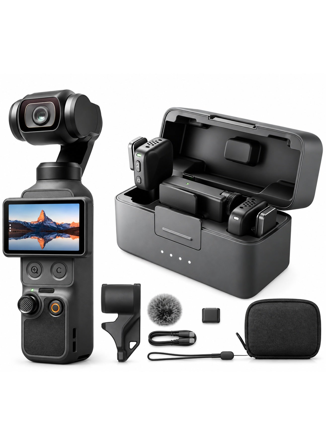 Osmo Pocket 4 Standard Combo with Mic Mini Microphone…