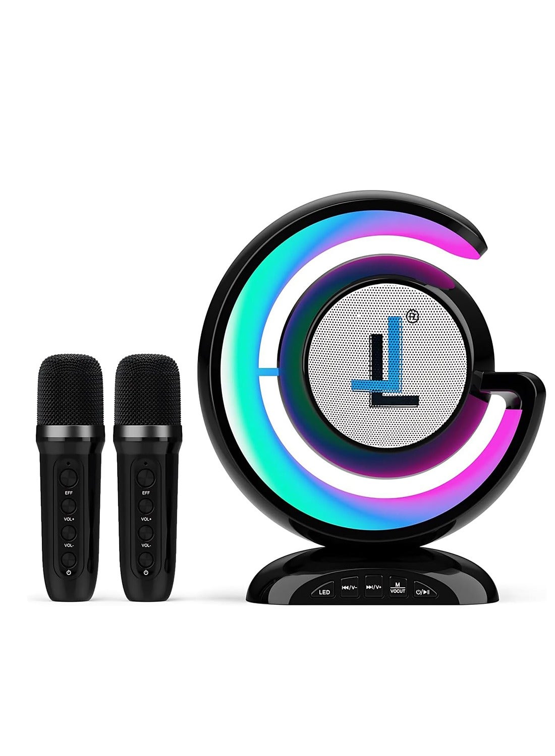 Wireless Karaoke Speaker with 2 Microphones &…