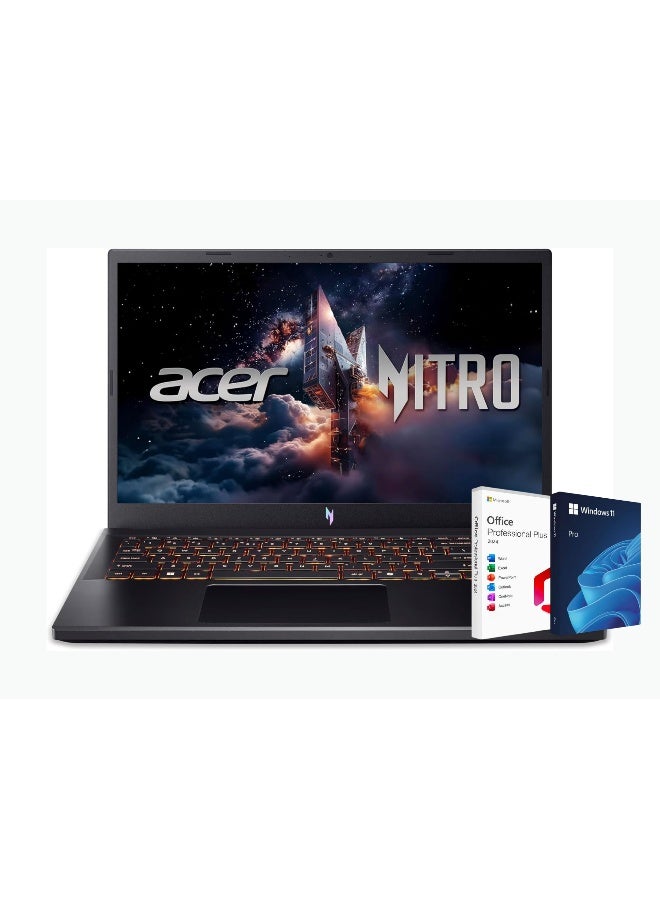 Compare Nitro 15 Gaming Laptop Intel Core i913900H, 16GB RAM, 512GB SSD, 15.6 FHD 165Hz, NVIDIA GeForce RTX 5060 8GB, Windows 11 Pro + Life Time Office 2024 English Obsidian Black at KSA Price