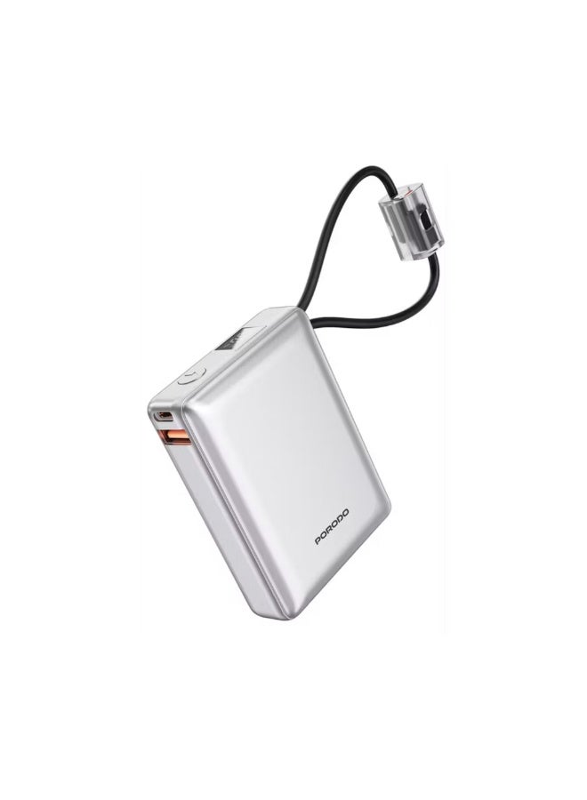 Petite 10000mAh Power Bank with Integrated Type-C…