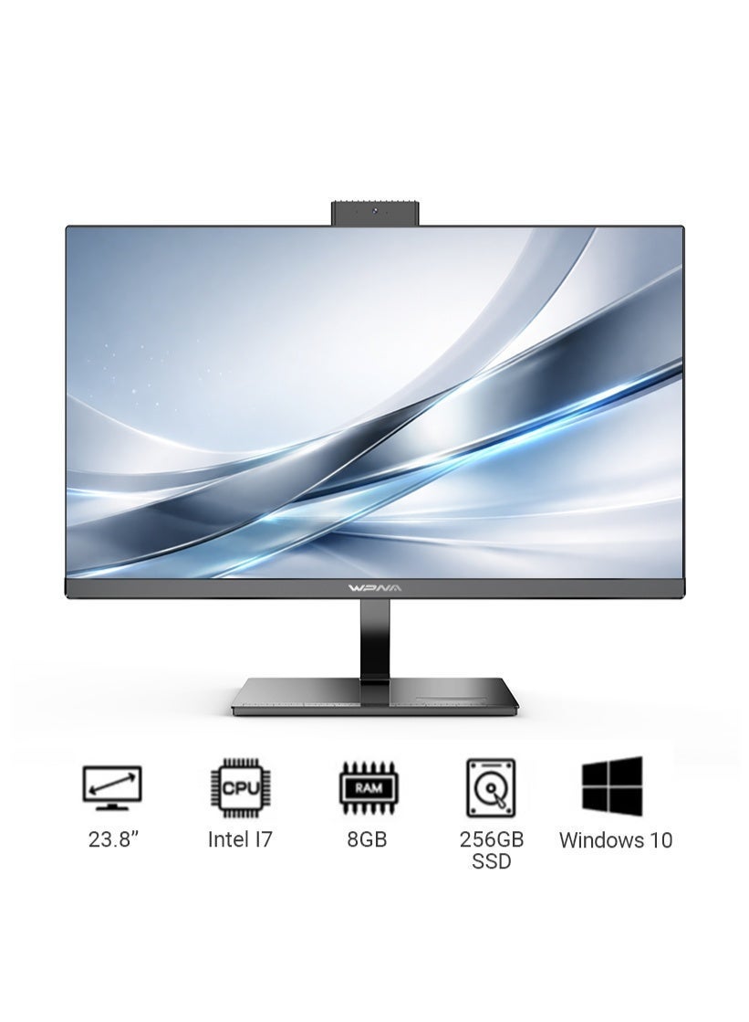 Compare AllInOne 24inch Desktop, Core i74790 Processor8GB RAM256GB SSDWith Keyboard And MouseIntel UHD GraphicsWindows 10 English BlackF24 at KSA Price
