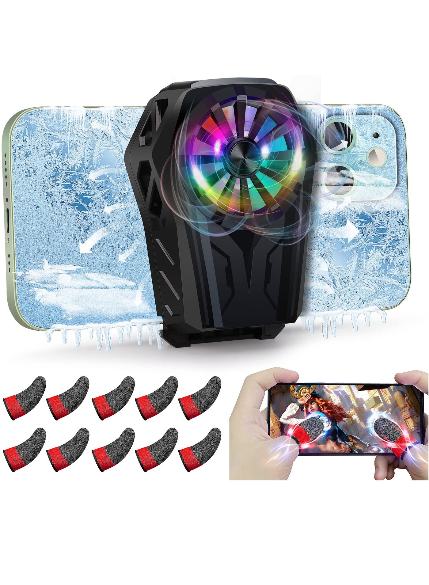Compare Phone Cooling Semiconductor Heatsink with Fan for 47.5 AndroidiPhone  Fast Cooling Solution with Gaming Finger Tips for Enhanced Performance. at KSA Price
