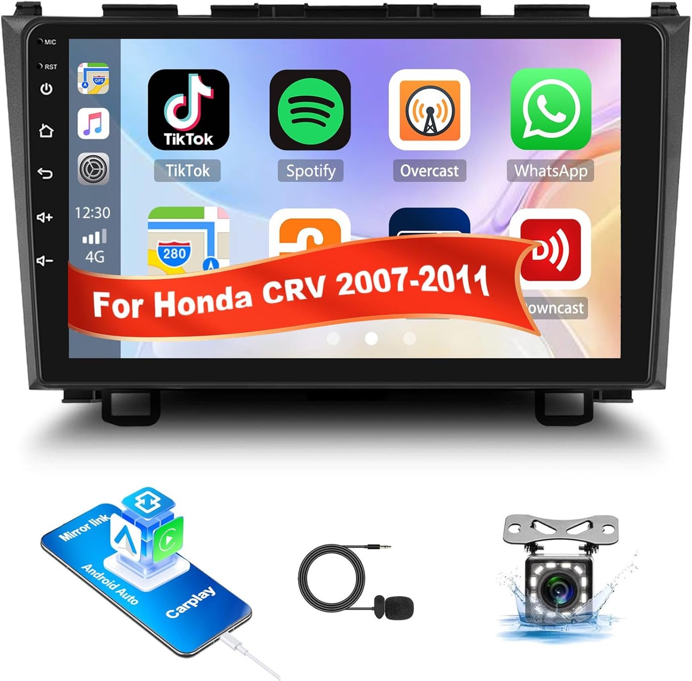 Compare CAMECHO Car Stereo for Honda CRV 20072011 with 9 Touch Screen, Apple Carplay, Android Auto, Bluetooth, and Backup Camera at KSA Price