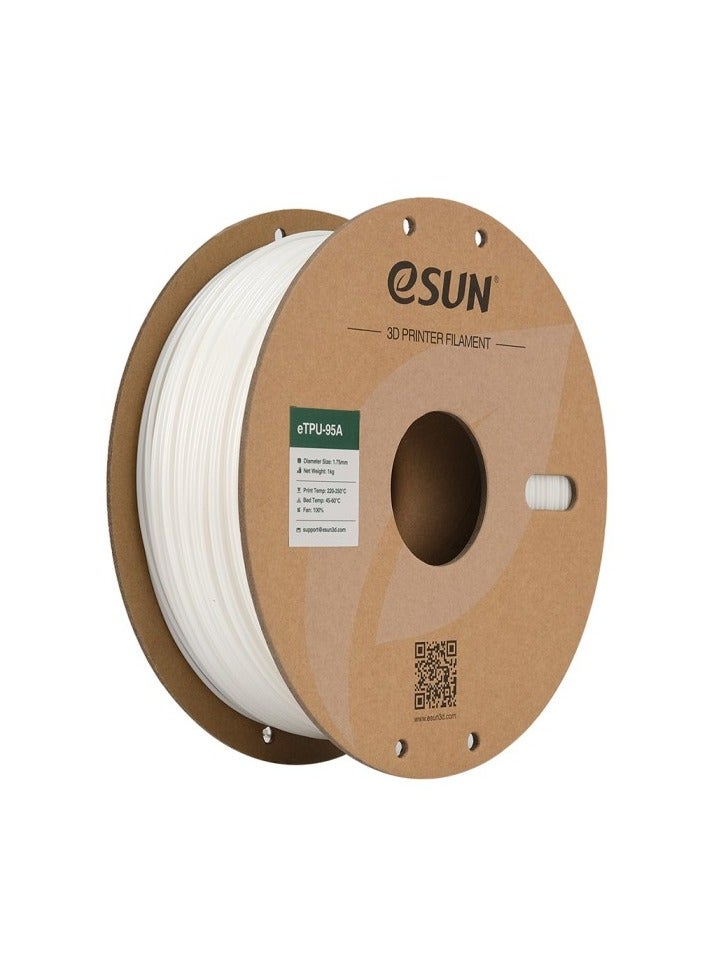 Compare eSUN eTPU 95A Flexible 3D Print Filament, White,1 kg at KSA Price