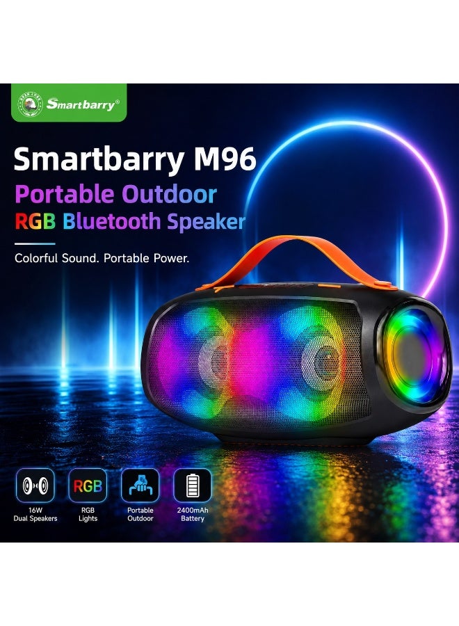 M96 Portable Outdoor RGB Bluetooth Speaker,…