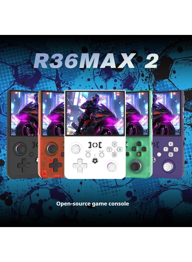 Compare R36MAX2 OpenSource Handheld Game Console GBA Arcade Classic FC Arcade Portable PSP 4.5Inch IPS OCA Full Lamination HD MIPI Screen 64GB at KSA Price
