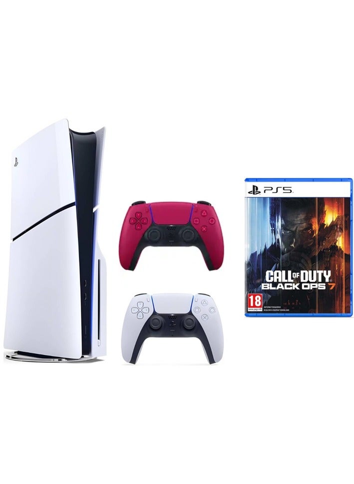 Compare PlayStation 5 Slim Disc Console with extra Red controller International + PS5 Call of Duty: Black Ops 7 Bundle at KSA Price