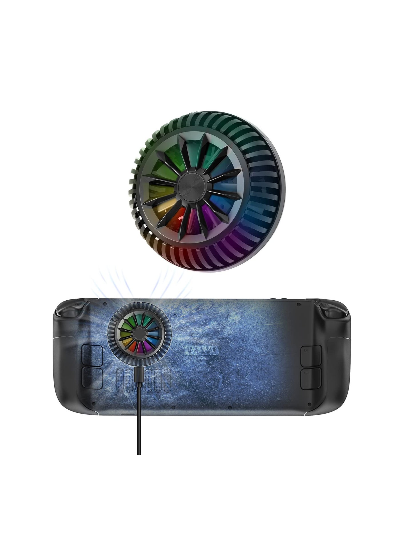 Steam Deck Fan Cooler with RGB Light, Fast Cooling…