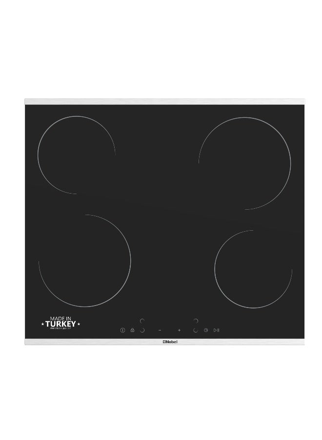 Compare 60 cm Builtin Hobs, Builtin Vitroceramic Hilight Electrical Hob, 4 Highlight Cooking Zones, Easy Dial Touch Control, Child Safety Lock, Energy Saving, Overheating Protection, 6000W Max NBH6041V Black at KSA Price