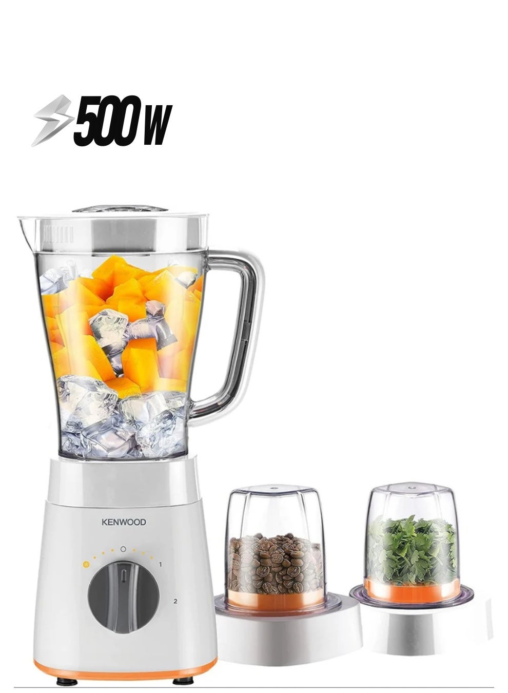 Compare Blender With Mill Attachment, Efficient Motor, Includes Spice and Nut Grinder, Sleek Design 500 W BLP16.360WH White at KSA Price